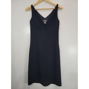 Banana Republic Black Sleeveless V Neck Sheath Dress Size 2 LBD Office Party